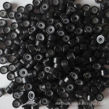 Silicone Micro Rings, Black, 4.5 * 2.0 * 2.5mm, 1,000pcs per Bottle